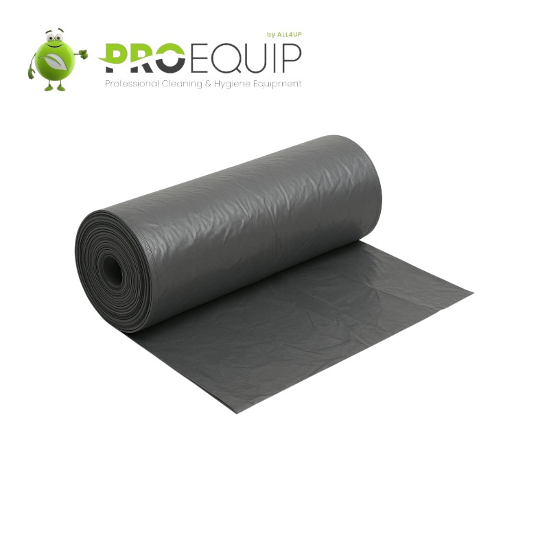 Sac poubelle - 120L - 80x110cm - 30µ - Gris - Rouleau de 20 sacs (Colis de 10rlx)